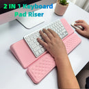 2-in-1 Ergonomic Keyboard Stand & Memory Foam Wrist Rest Cushion
